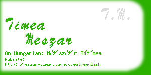 timea meszar business card